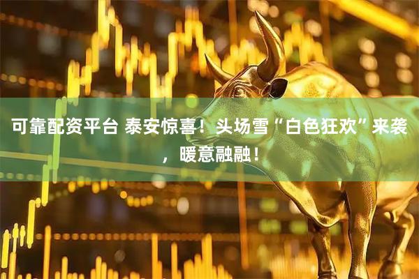 可靠配资平台 泰安惊喜！头场雪“白色狂欢”来袭，暖意融融！